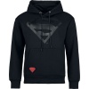 Superman Heat Logo - Black On Black Mikina s kapucí černá - Merchstore.cz
