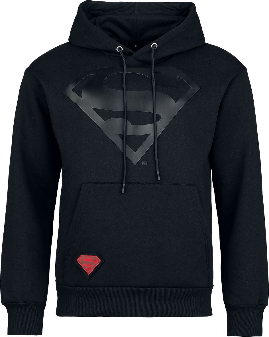 Superman Heat Logo - Black On Black Mikina s kapucí černá - Merchstore.cz Superman Heat Logo - Black On Black Mikina s kapucí černá - Merchstore.cz
