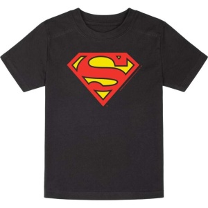 Superman Metal-Kids - Logo detské tricko černá