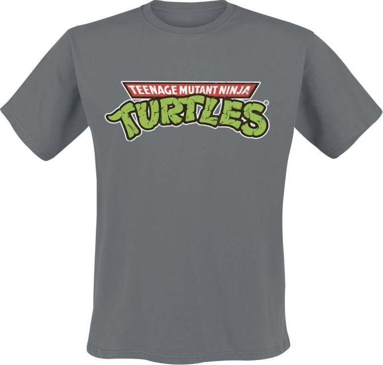 Teenage Mutant Ninja Turtles TMNT Classic Logo Tričko tmavě šedá - Merchstore.cz Teenage Mutant Ninja Turtles TMNT Classic Logo Tričko tmavě šedá - Merchstore.cz