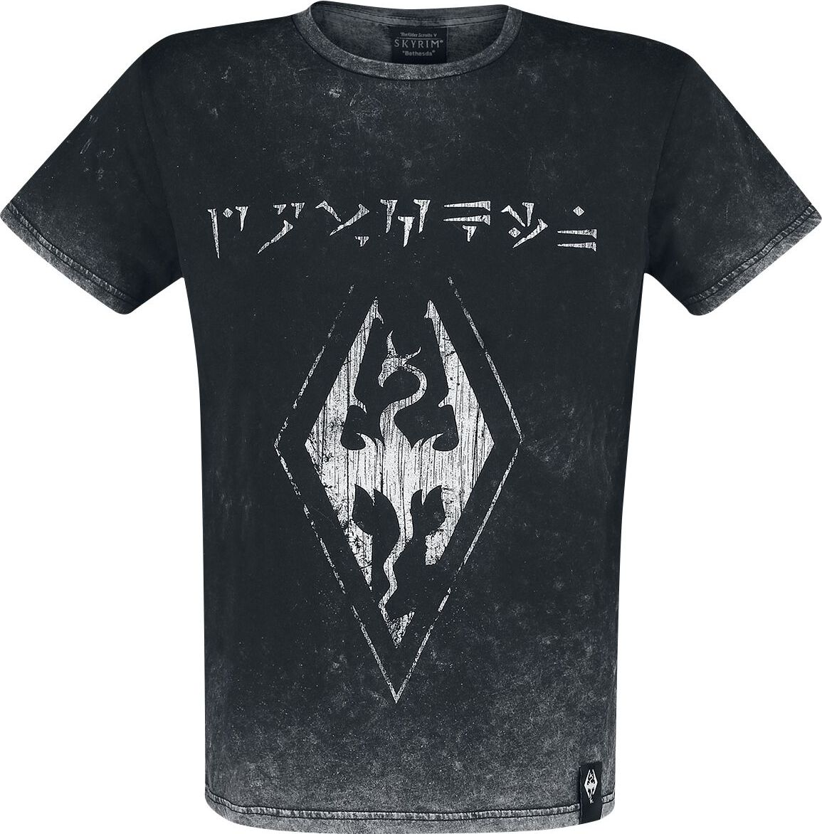 The Elder Scrolls V - Skyrim - Dovahkiin Logo Tričko černá - Merchstore.cz