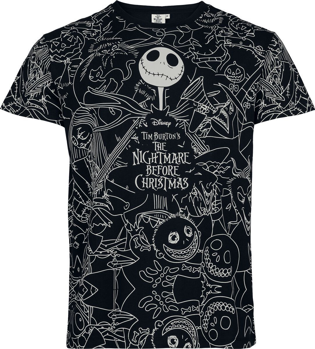 The Nightmare Before Christmas Characters Tričko černá - Merchstore.cz