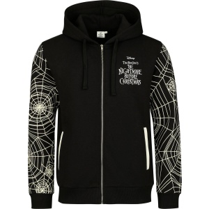 The Nightmare Before Christmas Jack Skellingtion - Faces Mikina s kapucí na zip cerná/bílá - Merchstore.cz