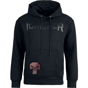 The Punisher Heat Logo - Black On Black Mikina s kapucí černá - Merchstore.cz