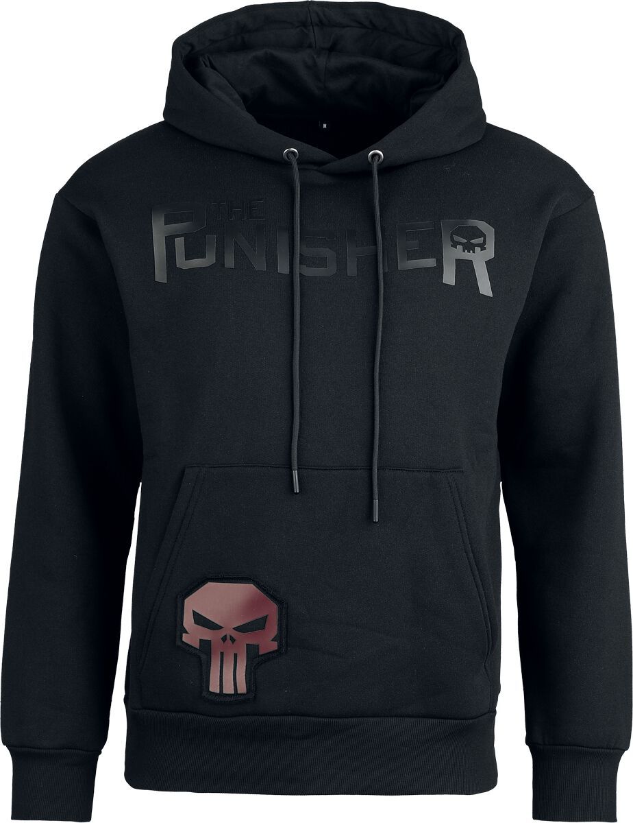 The Punisher Heat Logo - Black On Black Mikina s kapucí černá - Merchstore.cz