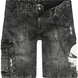 The Punisher Skull Cargo kraťasy cerná džínovina