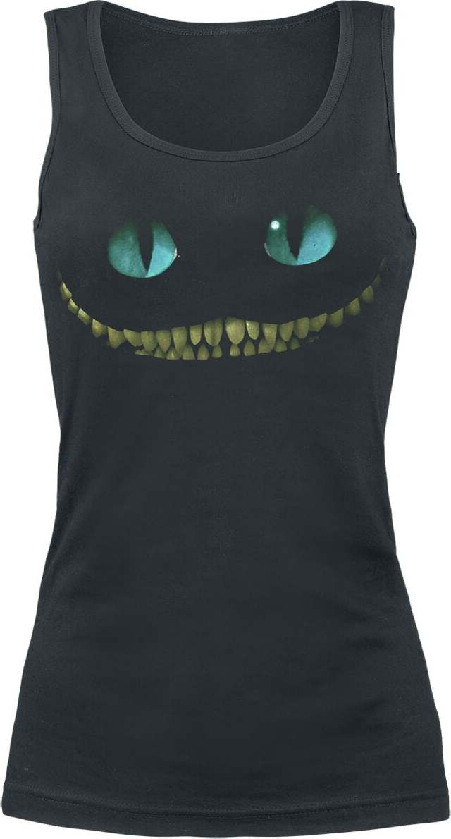 Alice in Wonderland Grinsekatze - Smile Dámský top černá - Merchstore.cz