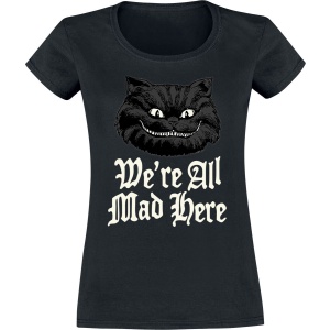 Alice in Wonderland Mad Dámské tričko černá - Merchstore.cz