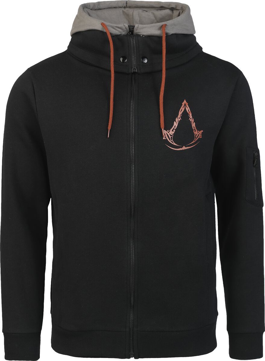Assassin's Creed Mirage - Ornaments Mikina s kapucí na zip cerná/šedá - Merchstore.cz