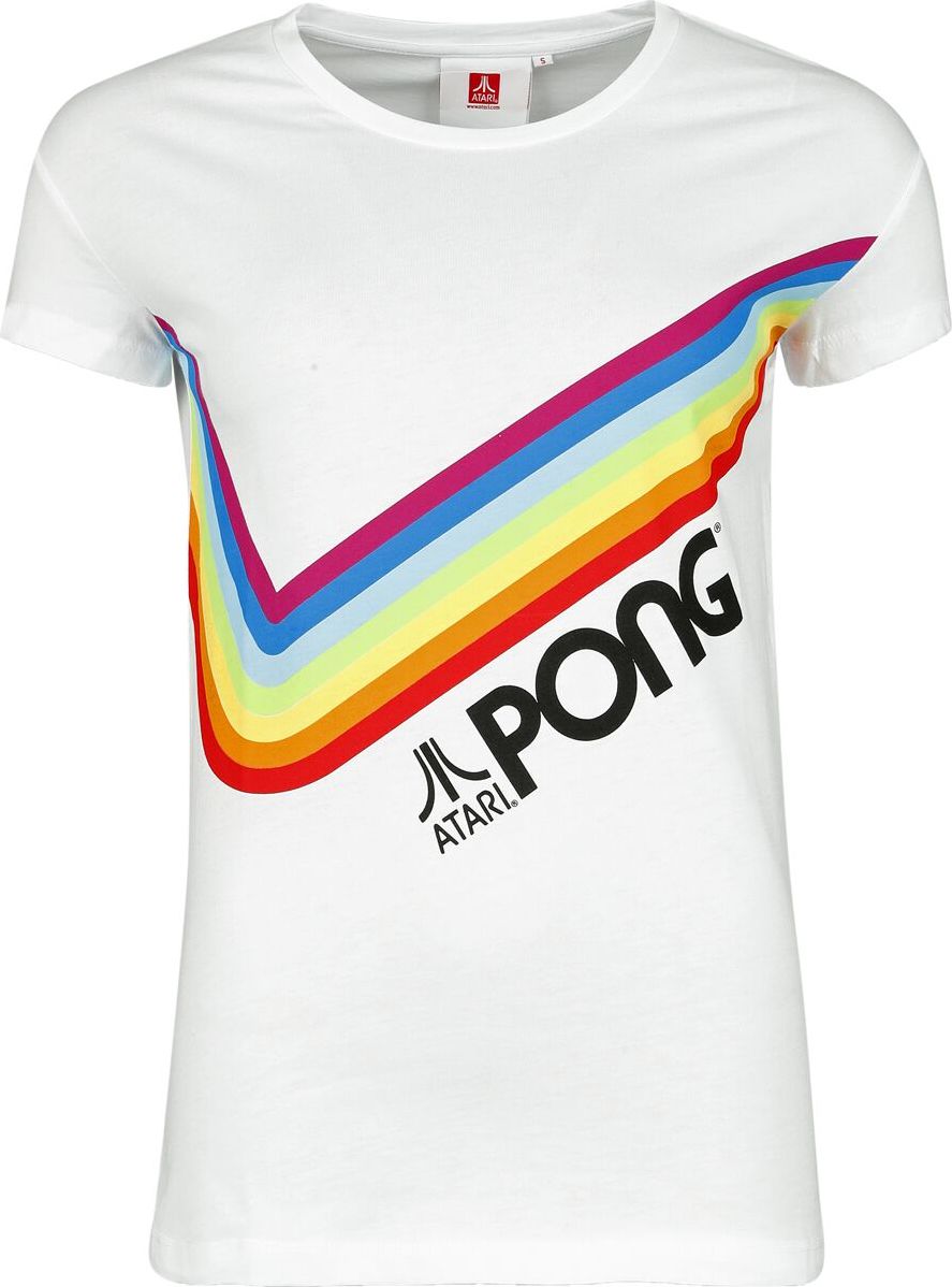 Atari Pong - Pride Rainbow Dámské tričko bílá - Merchstore.cz