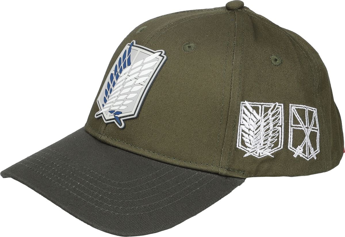 Attack On Titan Wall Blason Baseballová kšiltovka khaki - Merchstore.cz