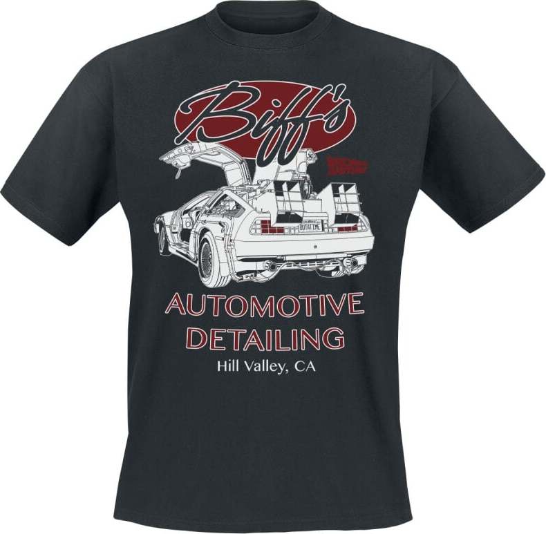 Back To The Future Biff's Automative Detailing Tričko černá - Merchstore.cz