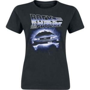 Back To The Future Flying Delorean Dámské tričko černá
