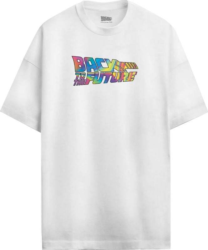 Back To The Future Oversized tričko Hoverboard Far Out! Tričko bílá - Merchstore.cz