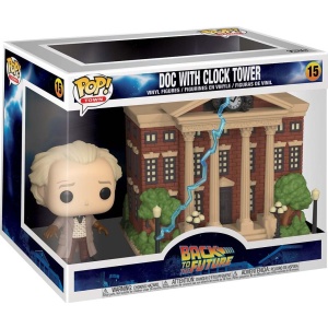 Back To The Future Vinylová figurka č. 15 Doc with Clock Tower (Pop! Town) Sberatelská postava standard - Merchstore.cz