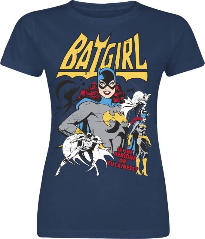 Batman Batgirl - Hero Or Villain Dámské tričko námořnická modrá - Merchstore.cz Batman Batgirl - Hero Or Villain Dámské tričko námořnická modrá - Merchstore.cz