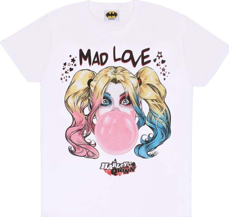 Batman Batman - Harley Quinn Mad Love Tričko bílá - Merchstore.cz