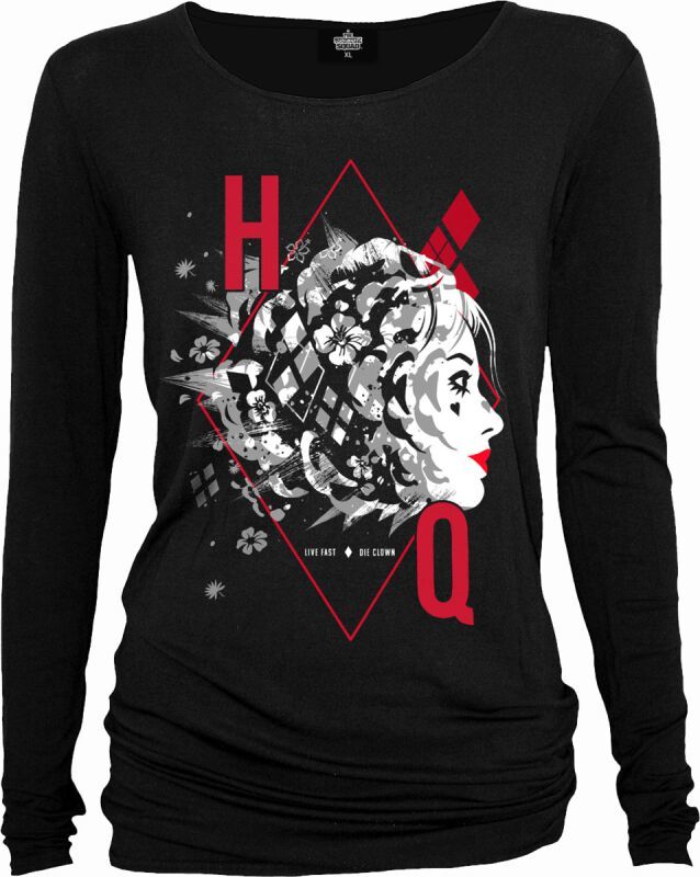 Batman Harley Quinn Dámské tričko s dlouhými rukávy černá - Merchstore.cz