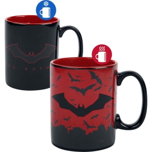 Batman Hrnek The Batman s termo efektem Hrnek cerná/cervená - Merchstore.cz