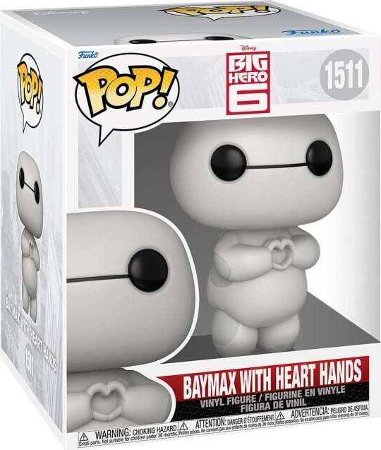 Baymax Vinylová figurka č.1511 Big Hero 6 - Baymax with Heart Hands (Super Pop!) Sberatelská postava vícebarevný - Merchstore.cz
