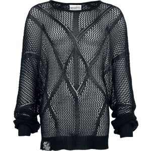 Beetlejuice Spider Web Pletený svetr černá