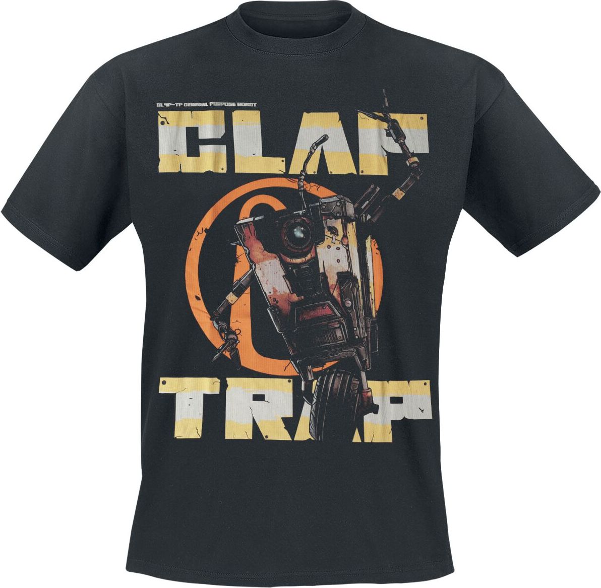 Borderlands Clap Trap Tričko černá - Merchstore.cz