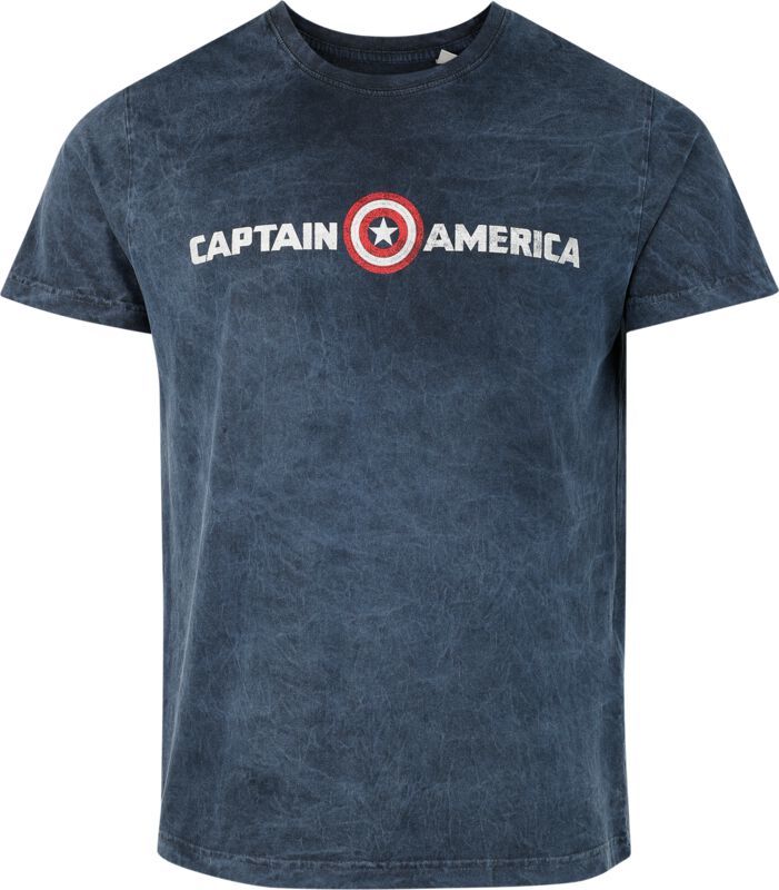 Captain America Captain Logo Tričko modrá - Merchstore.cz