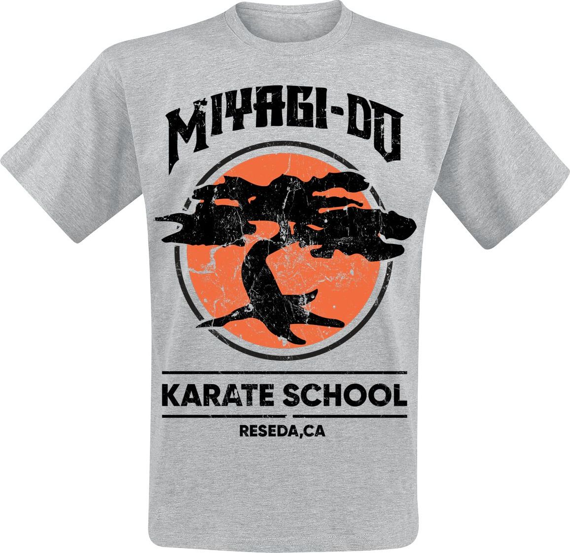 Cobra Kai Miyagi-Do Karate School Tričko šedá - Merchstore.cz Cobra Kai Miyagi-Do Karate School Tričko šedá - Merchstore.cz
