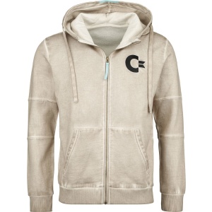 Commodore 64 Datasette Mikina s kapucí na zip béžová - Merchstore.cz