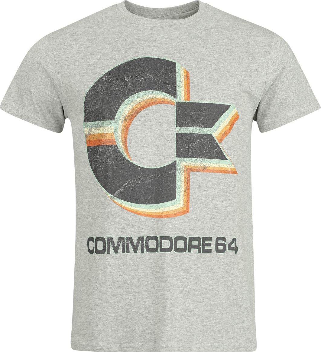 Commodore 64 Retro Logo Tričko prošedivelá - Merchstore.cz