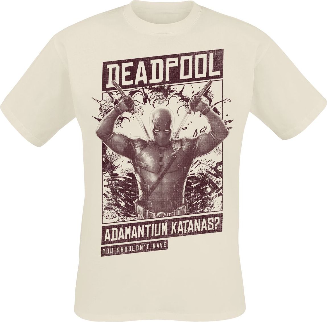 Deadpool 3 - Adamantium Katanas Tričko přírodní - Merchstore.cz