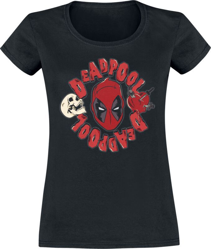 Deadpool Love And Dead Dámské tričko černá - Merchstore.cz