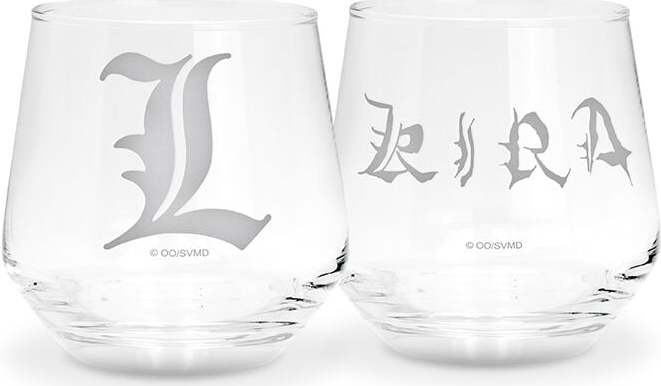 Death Note Kira & L sada sklenicek průhledný - Merchstore.cz