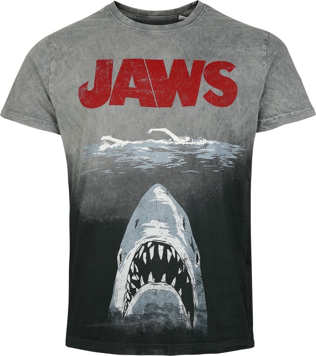 Der weisse Hai Jaws - Blue Shark Tričko černá - Merchstore.cz