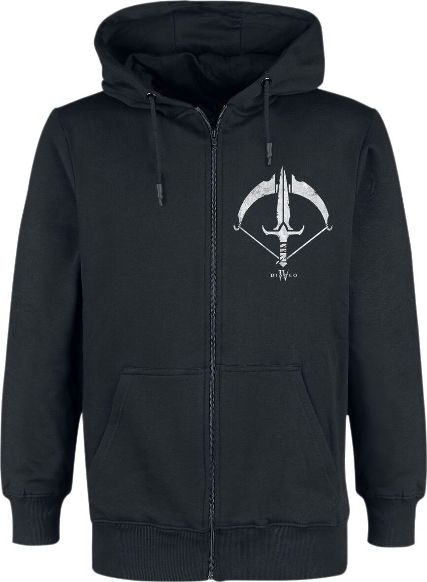 Diablo 4 - Rogue Sigil Mikina s kapucí na zip černá - Merchstore.cz Diablo 4 - Rogue Sigil Mikina s kapucí na zip černá - Merchstore.cz