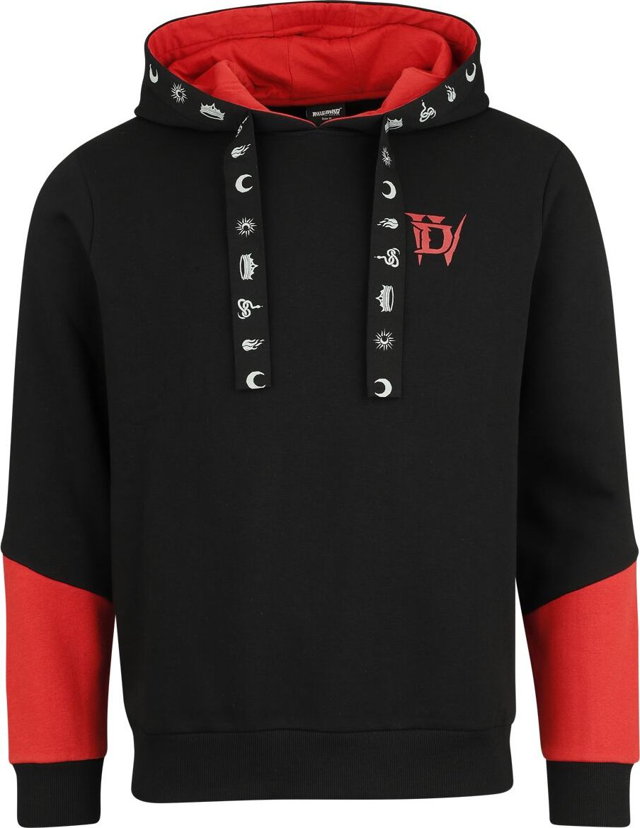 Diablo 4 - Signs Mikina s kapucí cerná/cervená - Merchstore.cz Diablo 4 - Signs Mikina s kapucí cerná/cervená - Merchstore.cz