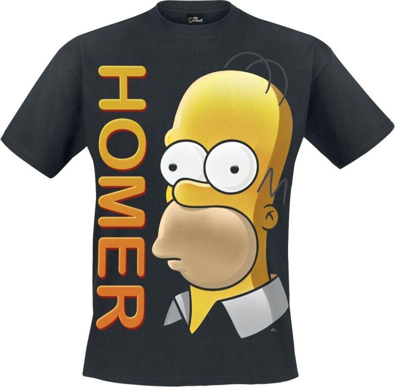 Die Simpsons Homer Portrait Tričko černá - Merchstore.cz