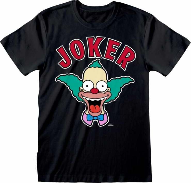 Die Simpsons Krusty Joker Tričko černá - Merchstore.cz