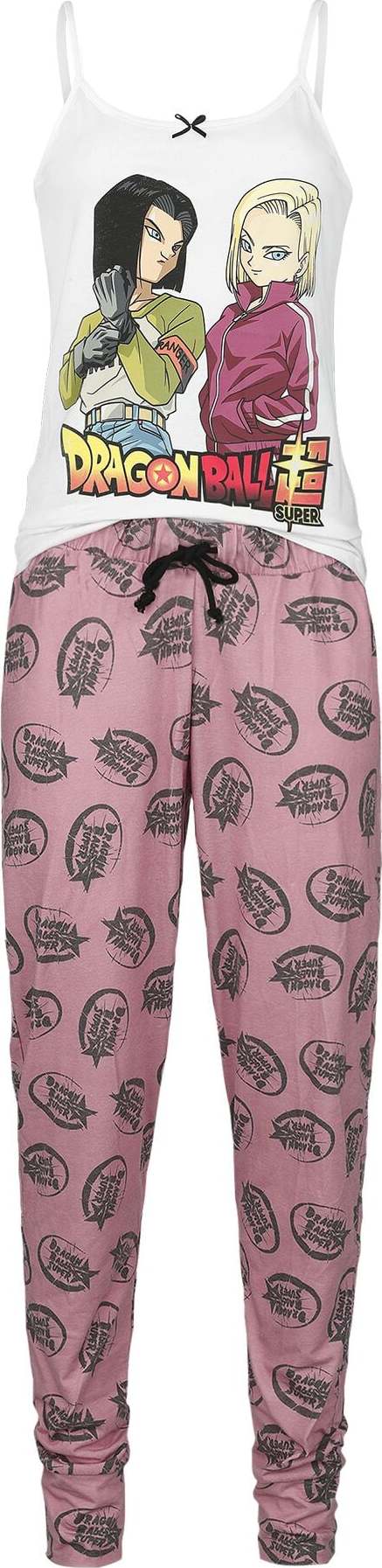 Dragon Ball Super - Android Pair pyžama bílá/ružová - Merchstore.cz