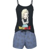 Dragon Ball Z - Android 18 pyžama cerná/modrá - Merchstore.cz