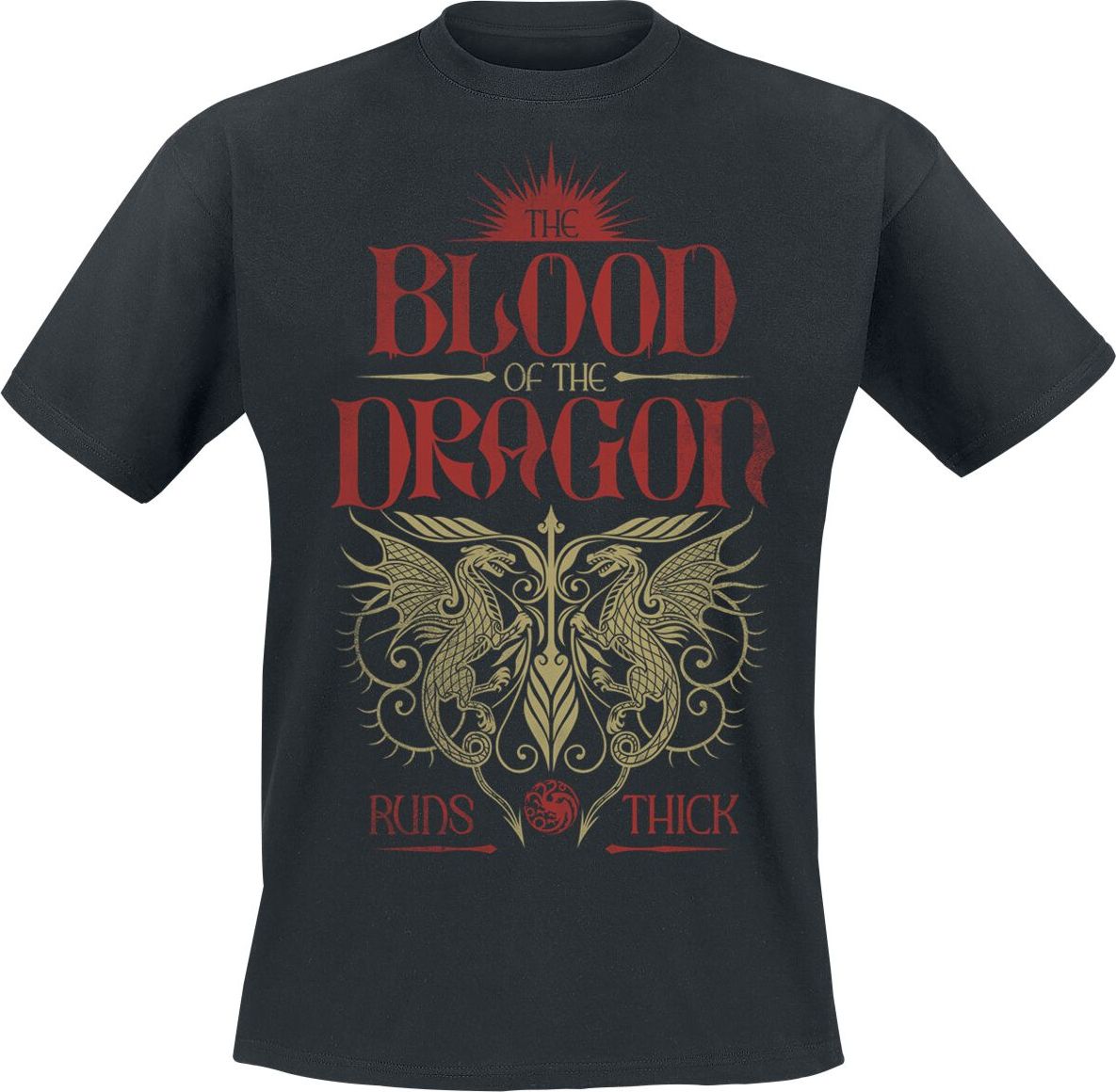 Game Of Thrones House of the Dragon - Blood Of The Dragon Tričko černá - Merchstore.cz Game Of Thrones House of the Dragon - Blood Of The Dragon Tričko černá - Merchstore.cz
