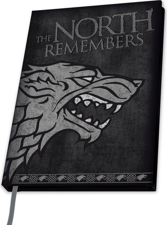 Game Of Thrones House Stark Notes cerná/šedá - Merchstore.cz