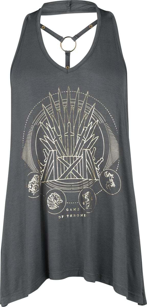 Game Of Thrones Iron Throne Dámský top charcoal - Merchstore.cz
