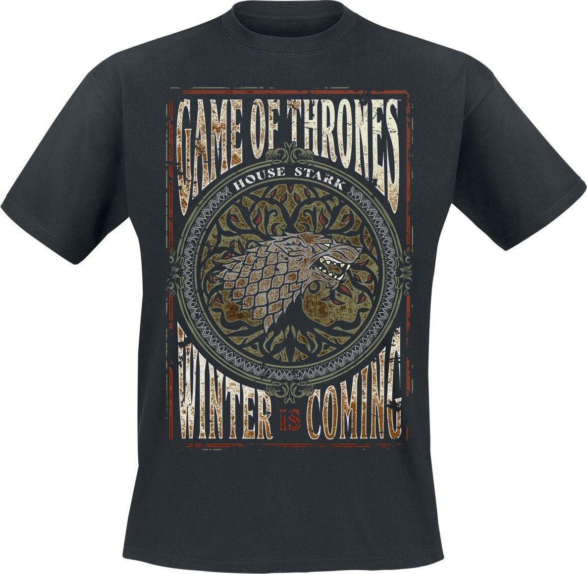 Game Of Thrones Winter Is Coming Tričko černá - Merchstore.cz