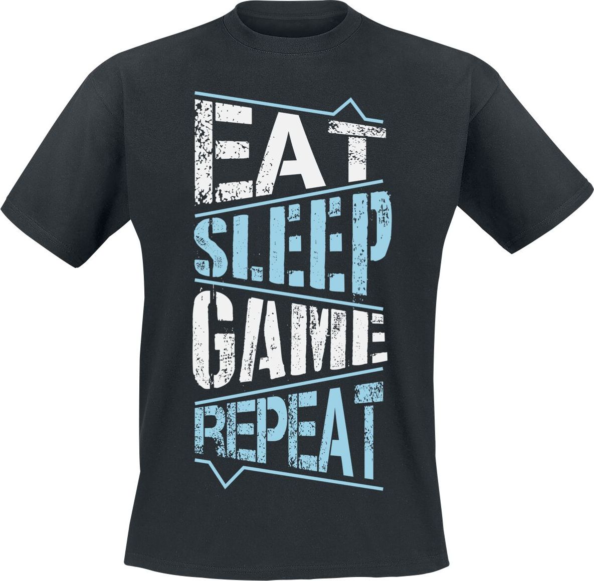 Gaming-Sprüche Eat Sleep Game Repeat Tričko černá - Merchstore.cz