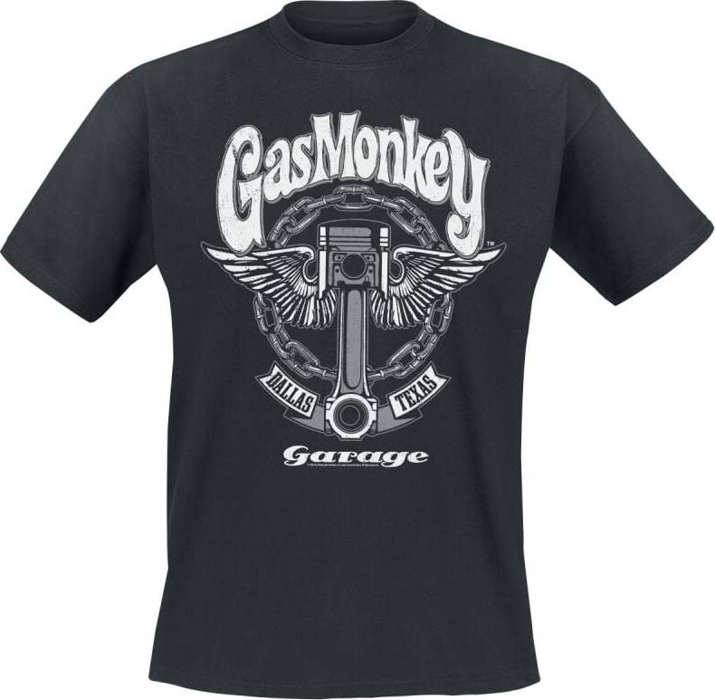 Gas Monkey Garage Big Piston Tričko černá - Merchstore.cz Gas Monkey Garage Big Piston Tričko černá - Merchstore.cz