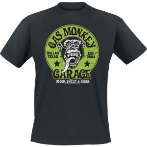Gas Monkey Garage Green Logo Tričko černá