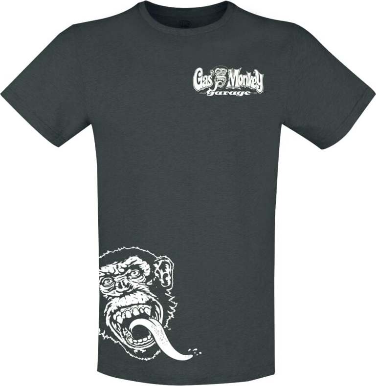 Gas Monkey Garage Side Kick Tričko charcoal - Merchstore.cz
