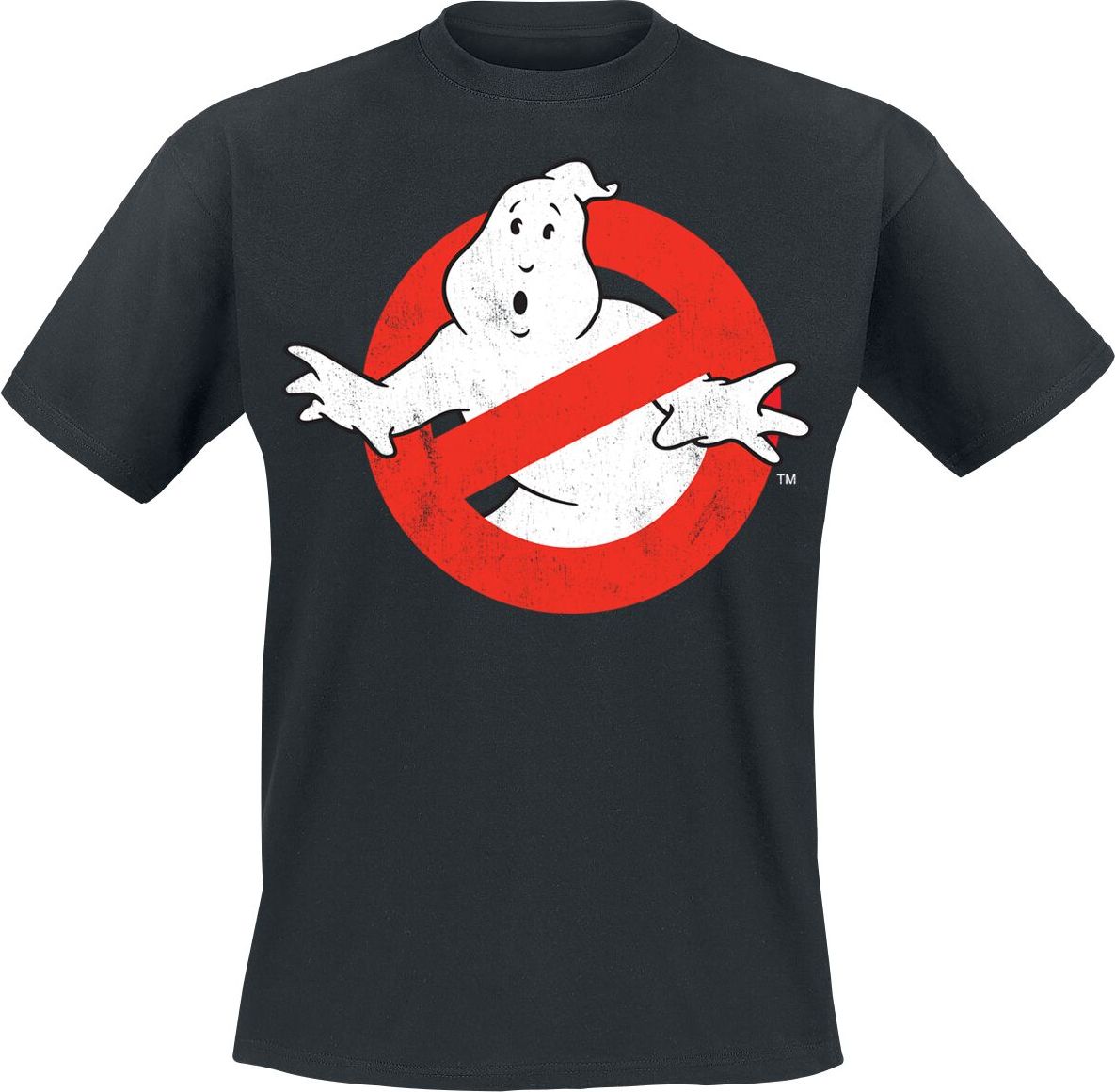 Ghostbusters Distressed Logo Tričko černá - Merchstore.cz