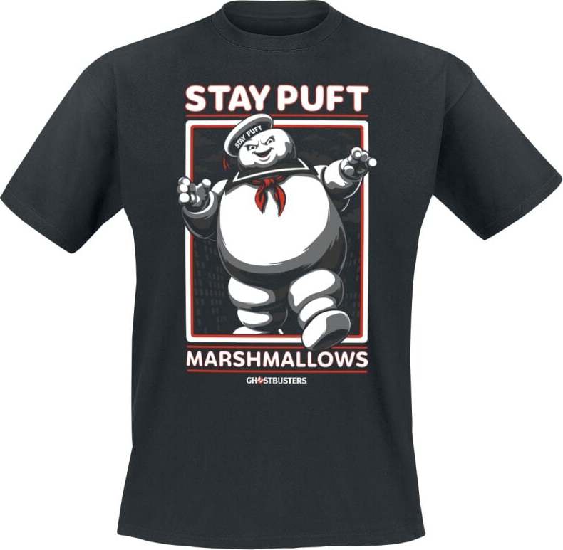 Ghostbusters Stay Puft Marshmallows Tričko černá - Merchstore.cz